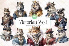 Victorian Wolf Watercolor Sublimation Product Image 1