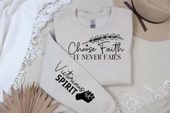 Choose Faith It Never Sleeve SVG, Christian SVG Design Product Image 3