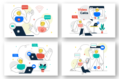 10 Conference Video Call Illustration Product Image 3