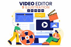 9 Video Editing Software Illustration Product Image 1
