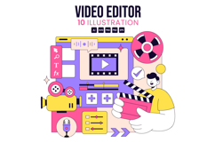 10 Video Editor Program Illustration Product Image 1