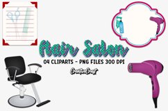 Hair Salon Clipart, beauty salon png graphic, illustrations Product Image 1