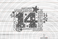 Fourteen Cutting File SVG DXF Product Image 1
