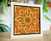 3D SVG Shadow Box Mandala, Multi Layer Mandala SVG - 027SB Product Image 2