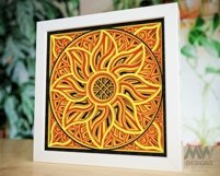 3D SVG Shadow Box Mandala, Multi Layer Mandala SVG - 027SB Product Image 3