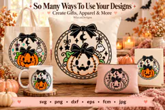 Pumpkin SVG Cut File | Fall Flock & Yarn Design | Product Image 2