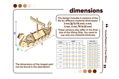 Viking Ship Laser Cut File, 3D SVG Model Plan for DIY Product Image 6