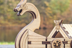 Viking Ship Laser Cut File, 3D SVG Model Plan for DIY Product Image 9