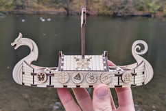 Viking Ship Laser Cut File, 3D SVG Model Plan for DIY Product Image 2