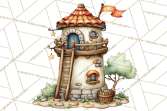 Whimsical Viking Village Clipart PNG, Nordic People Clip Art Product Image 5
