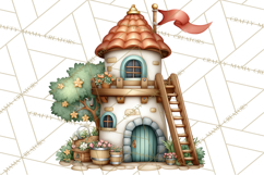 Whimsical Viking Village Clipart PNG, Nordic People Clip Art Product Image 2