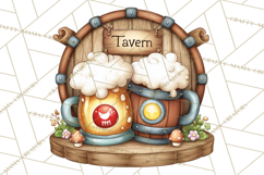 Whimsical Viking Village Clipart PNG, Nordic People Clip Art Product Image 3