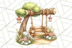 Whimsical Viking Village Clipart PNG, Nordic People Clip Art Product Image 4