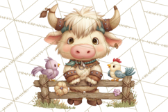 Whimsical Viking Village Clipart PNG, Nordic People Clip Art Product Image 5
