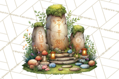 Whimsical Viking Village Clipart PNG, Nordic People Clip Art Product Image 2