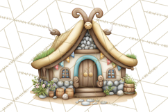 Whimsical Viking Village Clipart PNG, Nordic People Clip Art Product Image 5