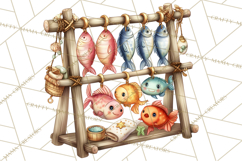 Whimsical Viking Village Clipart PNG, Nordic People Clip Art Product Image 3