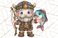 Whimsical Viking Village Clipart PNG, Nordic People Clip Art Product Image 4