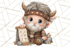 Whimsical Viking Village Clipart PNG, Nordic People Clip Art Product Image 3