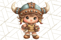 Whimsical Viking Village Clipart PNG, Nordic People Clip Art Product Image 2
