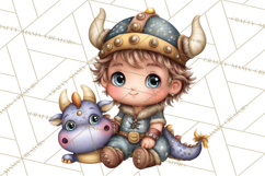 Whimsical Viking Village Clipart PNG, Nordic People Clip Art Product Image 3