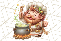 Whimsical Viking Village Clipart PNG, Nordic People Clip Art Product Image 5
