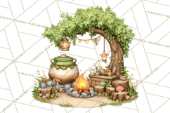 Whimsical Viking Village Clipart PNG, Nordic People Clip Art Product Image 4
