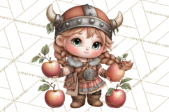 Whimsical Viking Village Clipart PNG, Nordic People Clip Art Product Image 2