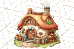 Whimsical Viking Village Clipart PNG, Nordic People Clip Art Product Image 4