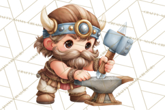 Whimsical Viking Village Clipart PNG, Nordic People Clip Art Product Image 5