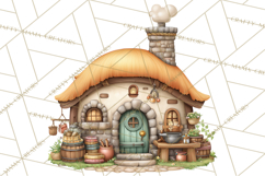 Whimsical Viking Village Clipart PNG, Nordic People Clip Art Product Image 2