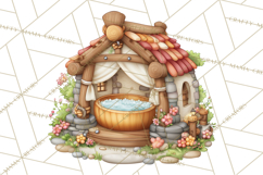 Whimsical Viking Village Clipart PNG, Nordic People Clip Art Product Image 3