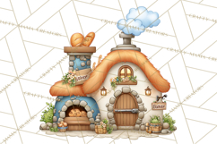Whimsical Viking Village Clipart PNG, Nordic People Clip Art Product Image 5