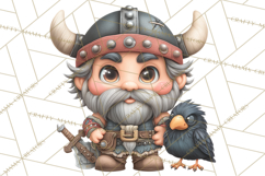 Whimsical Viking Village Clipart PNG, Nordic People Clip Art Product Image 4