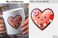 Felted Love Pink Heart|Cute Valentines Day Mug Product Image 1