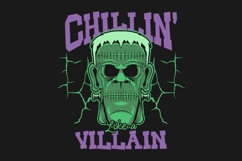Chillin Halloween Character T-shirt Design Product Image 1
