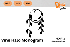 Vine Halo Monogram Product Image 1