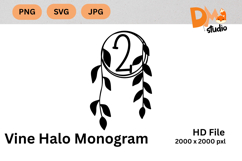 Vine Halo Monogram Product Image 1