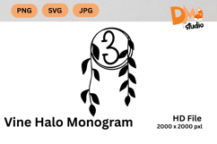 Vine Halo Monogram Product Image 1