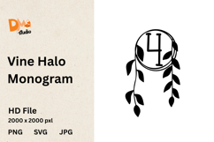 Vine Halo Monogram Product Image 1