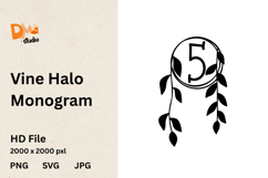 Vine Halo Monogram Product Image 1