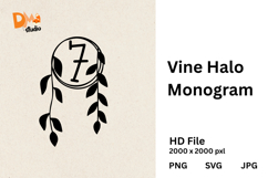 Vine Halo Monogram Product Image 1