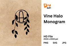 Vine Halo Monogram Product Image 1