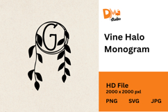 Vine Halo Monogram Product Image 1