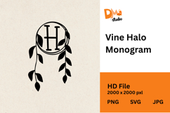 Vine Halo Monogram Product Image 1