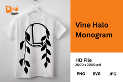 Vine Halo Monogram Product Image 1
