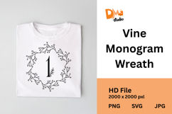 Vine Monogram Wreath Product Image 1