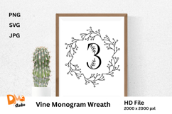 Vine Monogram Wreath Product Image 1