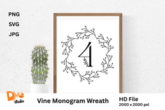 Vine Monogram Wreath Product Image 1