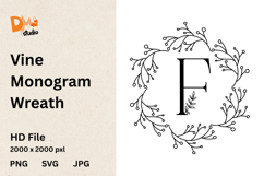 Vine Monogram Wreath Product Image 1